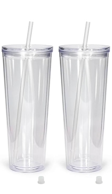 24oz Acrylic Snow Globe Tumbler